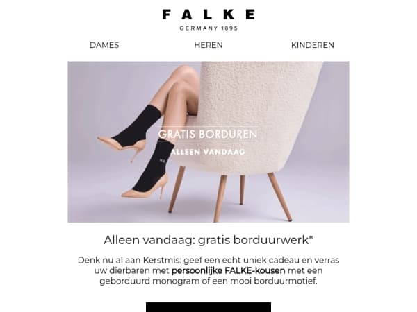Gratis borduurwerk* uw FALKE-kousen