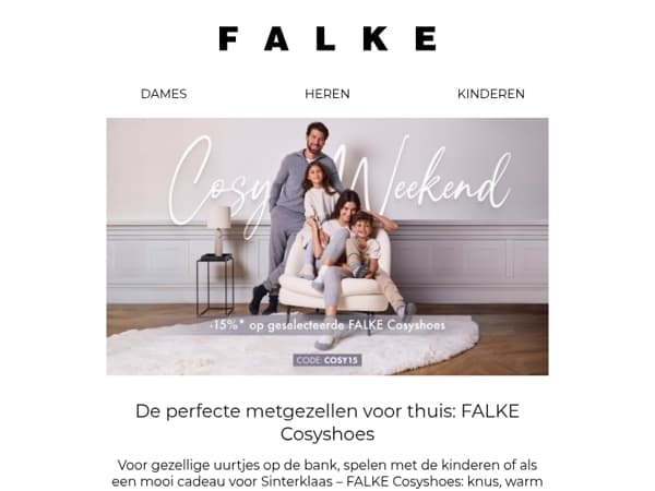 Alleen dit weekend: 15%* korting op geselecteerde FALKE Cosyshoes