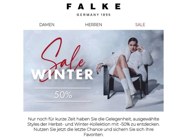 Nog maar korte tijd: -50% op onze herfst- en wintercollectie!
