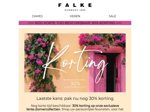Laatste kans: pak nu nog 30% korting!