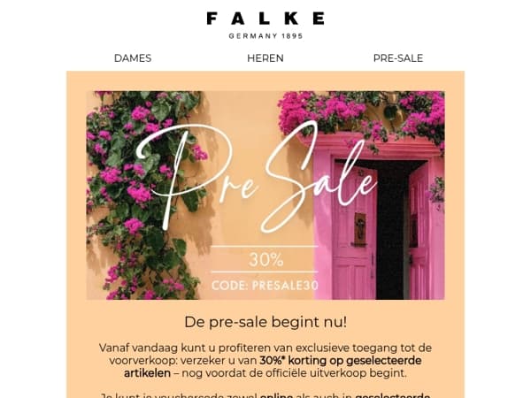 De pre-sale begint vandaag!