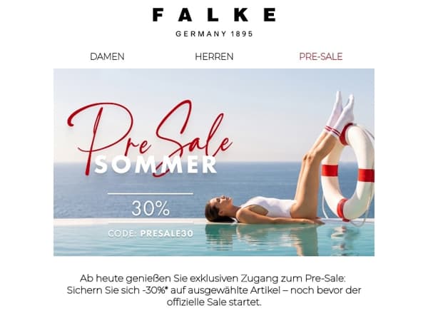 -30%* exclusief voor u in de pre-sale