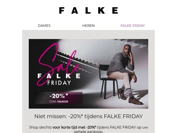 -20%* op alles tijdens FALKE FRIDAY!