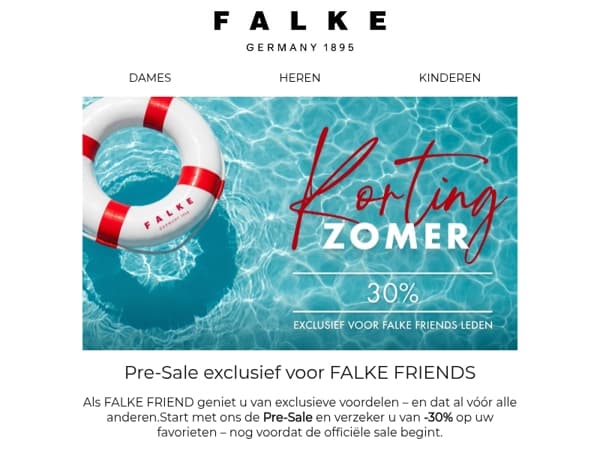 Pre-Sale met -30% exclusief voor FALKE FRIENDS!