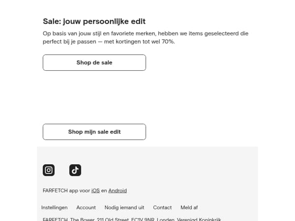 Sale items, speciaal voor jou