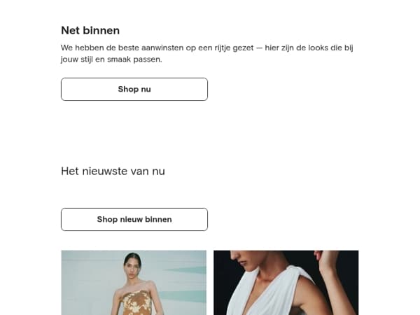 Nieuw binnen, speciaal voor jou