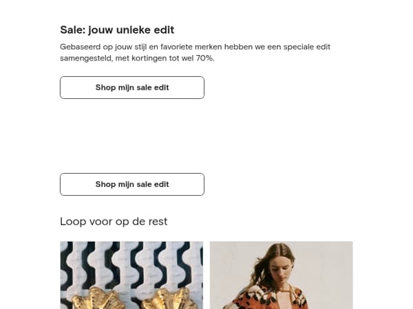 Tot 70% korting, geselecteerd voor jou