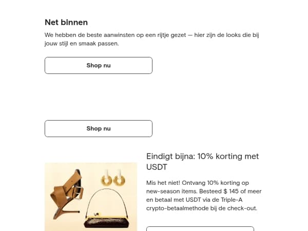 Nieuw binnen, speciaal voor jou