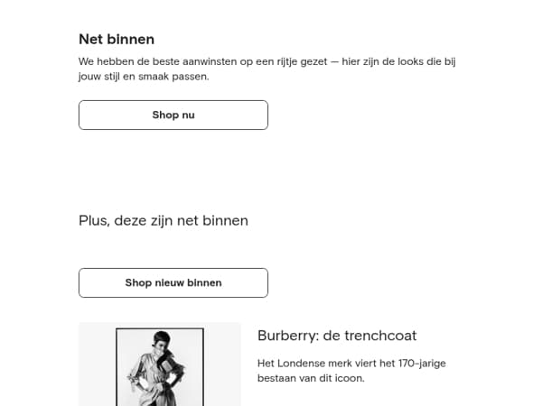 Nieuw binnen, speciaal voor jou