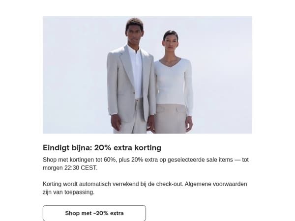 Laatste kans: 20% extra korting