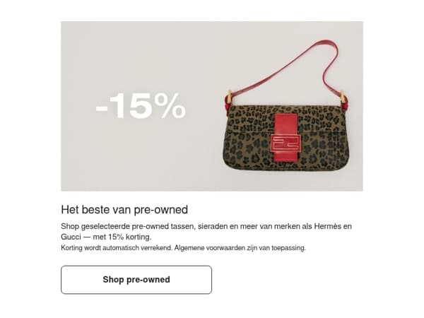 15% korting op pre-owned