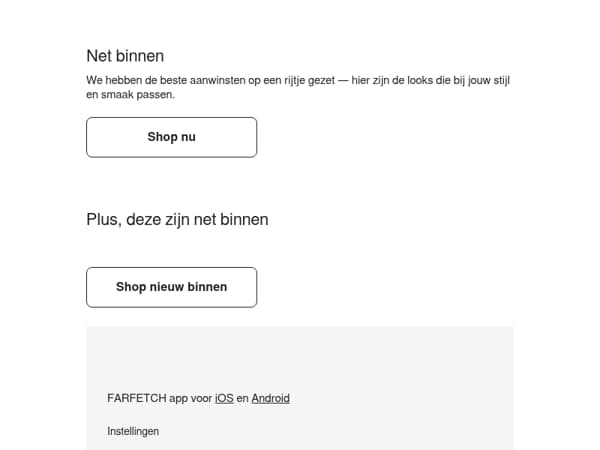 Nieuw binnen, speciaal voor jou