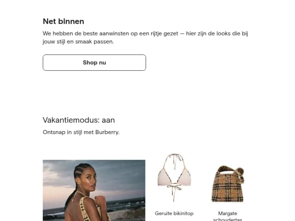 Nieuw binnen, speciaal voor jou