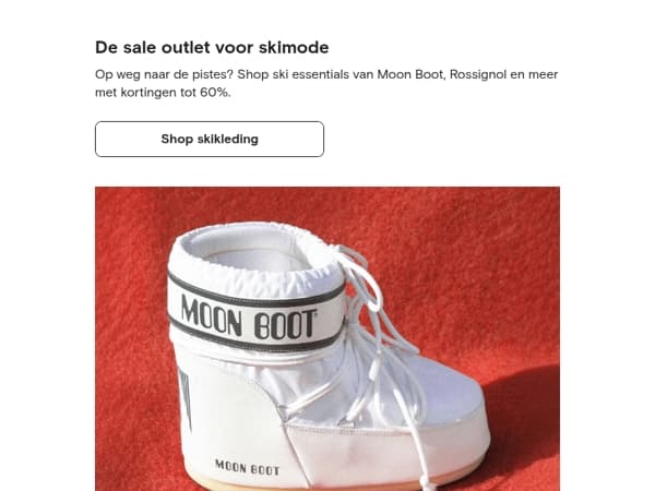 De ski outlet is open