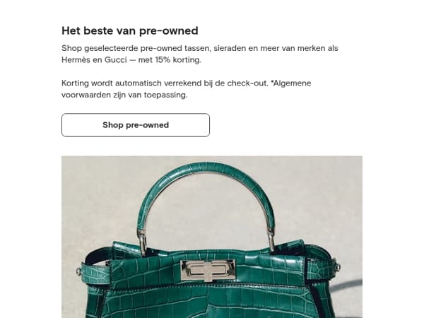 15% korting op pre-owned