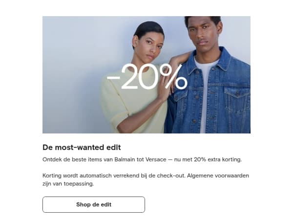 20% korting op het beste