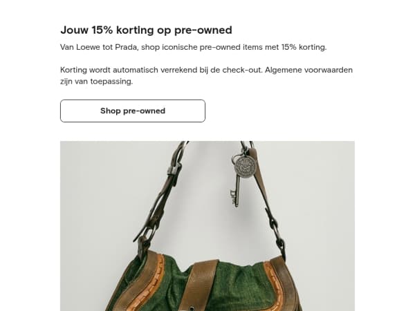 15% korting op Loewe, Prada en meer