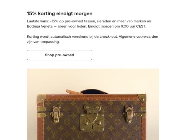 Laatste kans: 15% korting op pre-owned