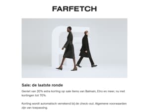 Geniet van 20% extra korting