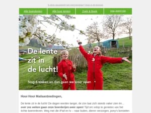 Nog zes weken en dan gaan we weer open!