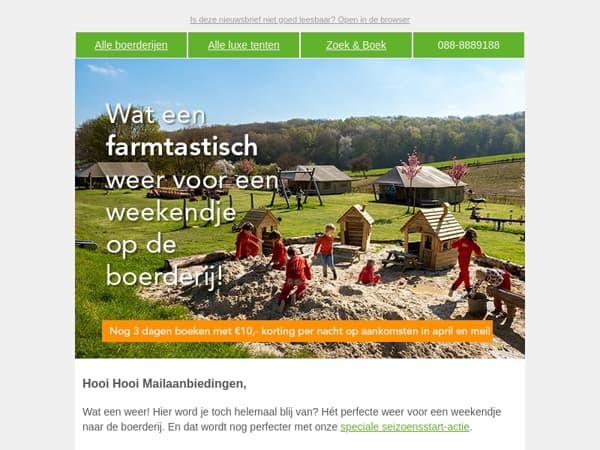 Paasweekend, meivakantie of Hemelvaart weg met korting?