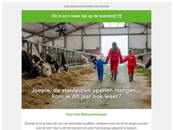 Mailaanbiedingen geen grap: je hebt nog 1 dag om met €10 korting per nacht te boeken 