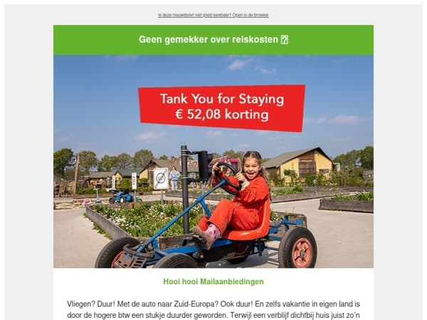 Tank You for Staying deze zomer Mailaanbiedingen