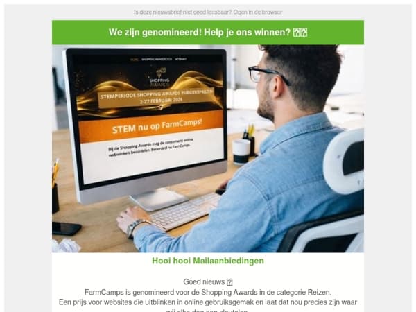 We zijn genomineerd! Help je ons winnen?