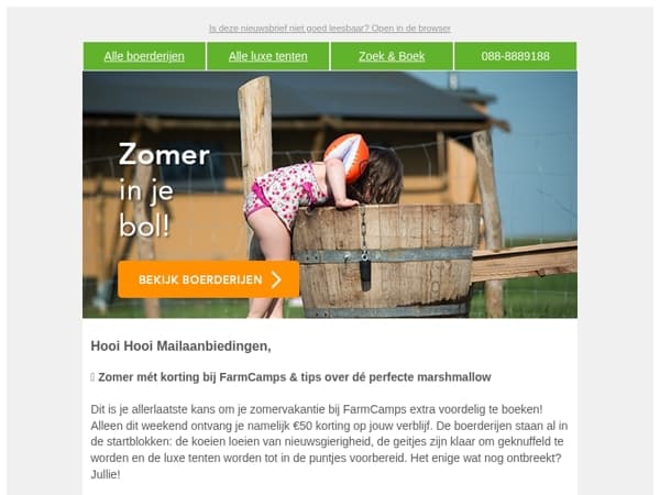 Mailaanbiedingen, dit is je laatste kans op €50 zomervoordeel!