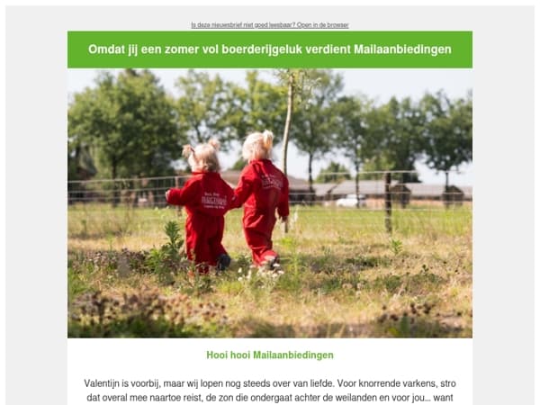 Een zomer om verliefd op te worden Mailaanbiedingen - COWVANJOU!