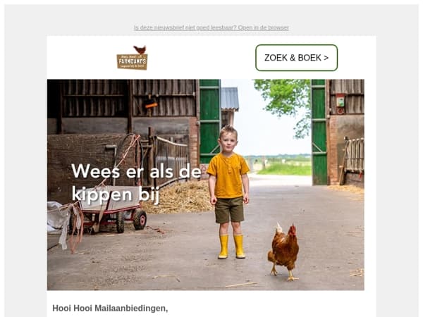 🐔 Mailaanbiedingen, wees er als de kippen bij!