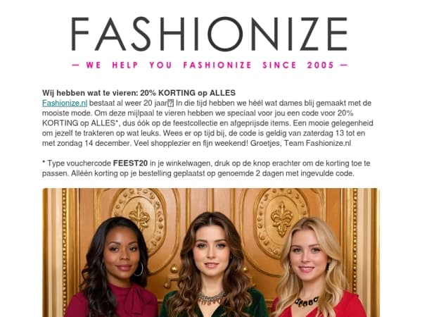 20% KORTING op ALLES | Shop je FEESTOUTFIT🤩