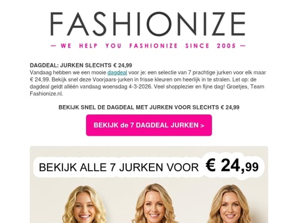 DAGDEAL: Jurken voor € 24,99😍
