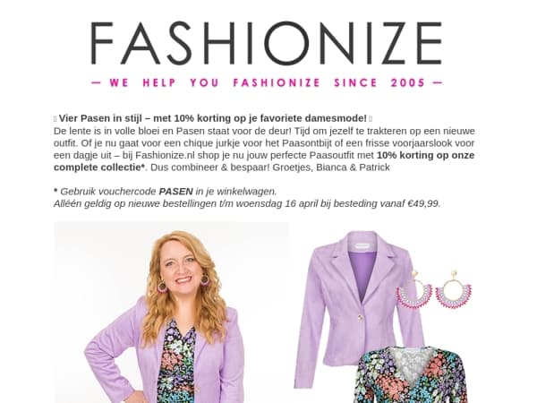 10% KORTING op je PAAS-OUTFIT😍