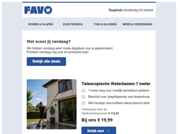 Vandaag: Telescopische Waterbezem + meer! 🧹