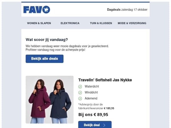 Vandaag: Travelin' Softshell Jas en meer! 🧥