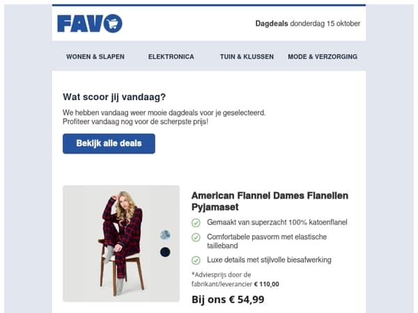 Vandaag: Droom weg in onze Flanellen Pyjama! 🌙