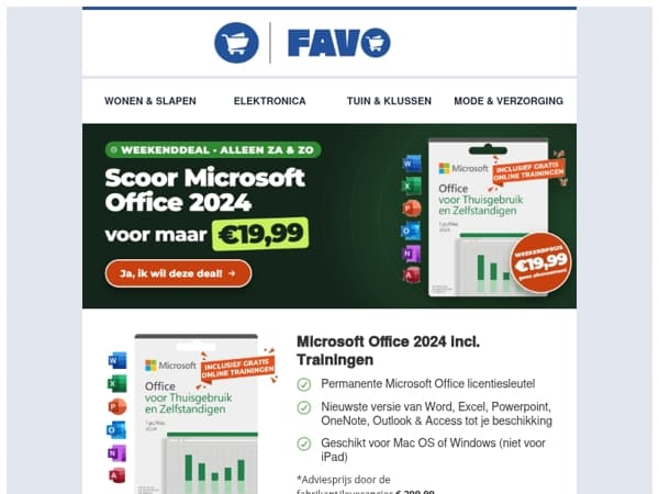 💻 Alleen dit weekend: Microsoft Office 2024 voor slechts € 19,99!