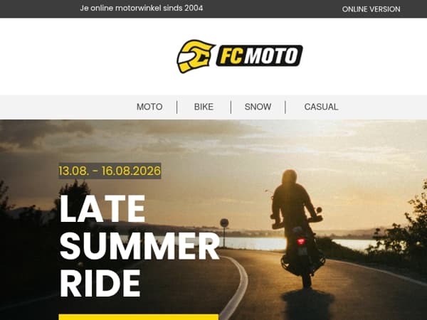 🌅 LATE SUMMER RIDE SALE