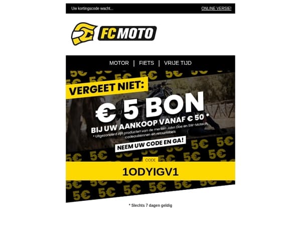 ⏳ Uw kortingscode wacht...