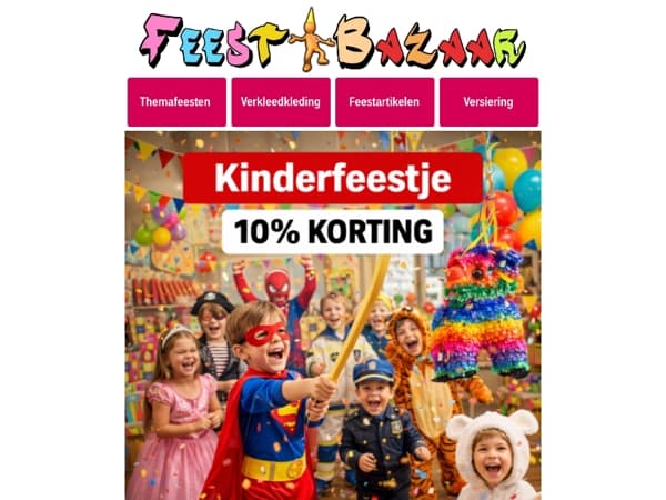 🌟Verkleedpret & Versiering: alles voor een magisch kinderfeestje!