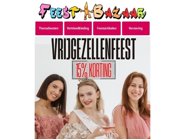 ❤️ Vier jouw Vrijgezellenfeest met Feestbazaar!