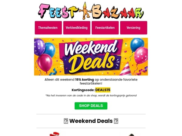 😎 Even lekker shoppen? Bekijk deze weekenddeals!