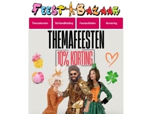De leukste themafeestjes vier je met Feestbazaar!🥳