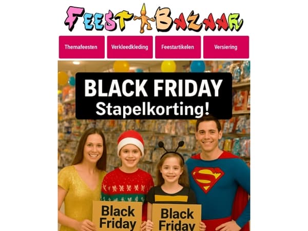 🖤 Black Friday bij Feestbazaar!🖤