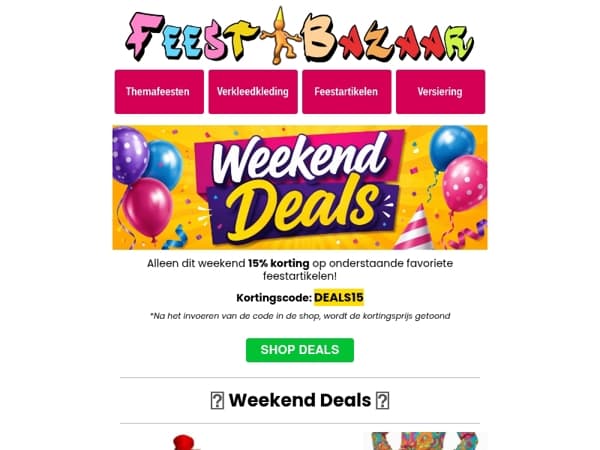 Onze nieuwste weekend deals zijn live 🔥