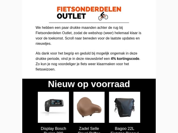 Wij zijn klaar voor het nieuwe seizoen - Jouw fiets ook?