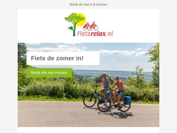 Last minutes: geniet deze zomer nog van een fietsvakantie