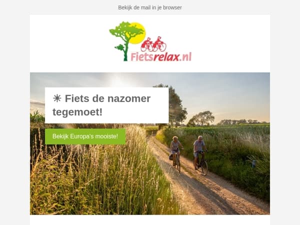 Fietsen in de nazomerzon? Nu is hét moment!