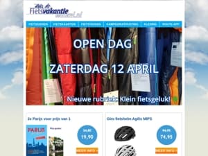 Nieuwsbrief Fietsvakantiewinkel - Open dag 12 april! 